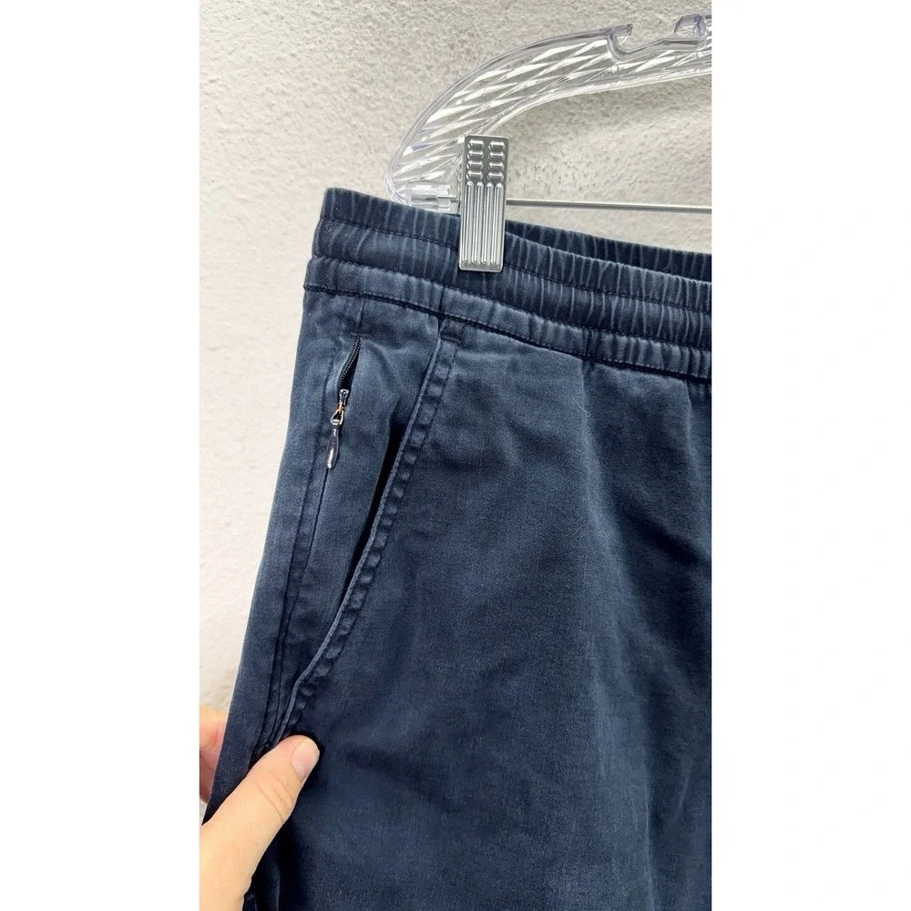 Abercrombie & Fitch Cotton Blend Pull On Shorts Men XL Blue Stretch Drawstring